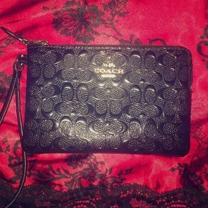 Genuine leather, COACH wristlet. No signs of use.